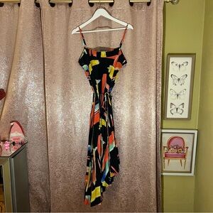 NWT Black & Colorful Milly Pleated Dress